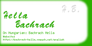 hella bachrach business card